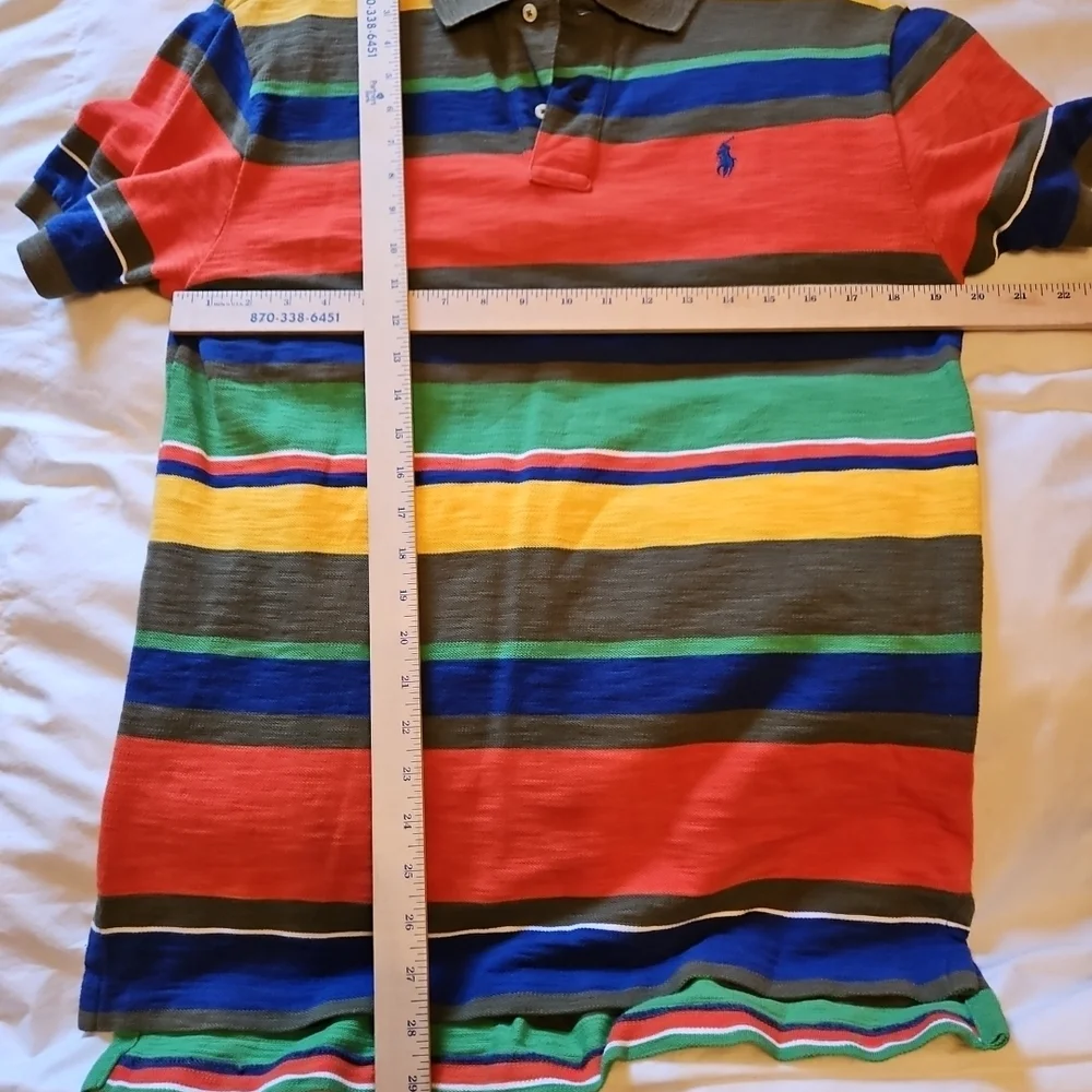 Polo by Ralph LAuren Size Medium Mens Striped Polo Shirt - Multicolor